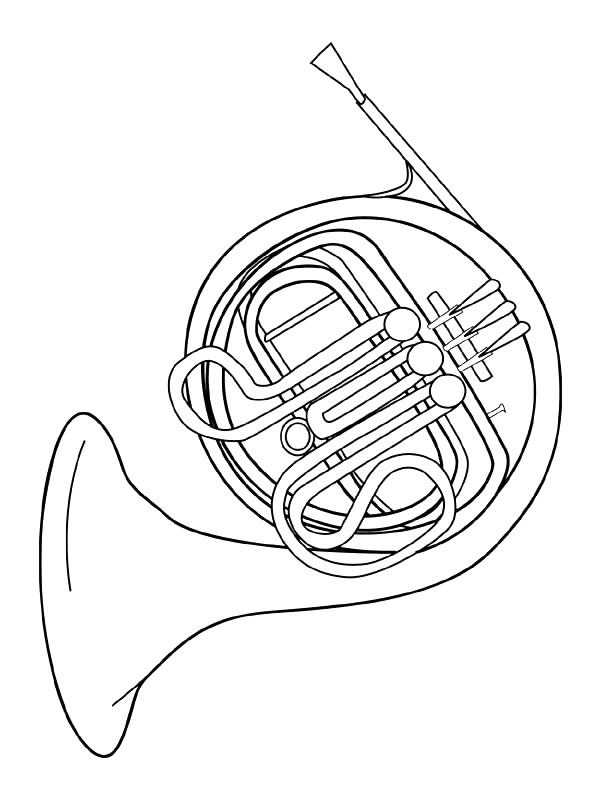 Plansa de colorat cu Instrumente Muzicale 52 48